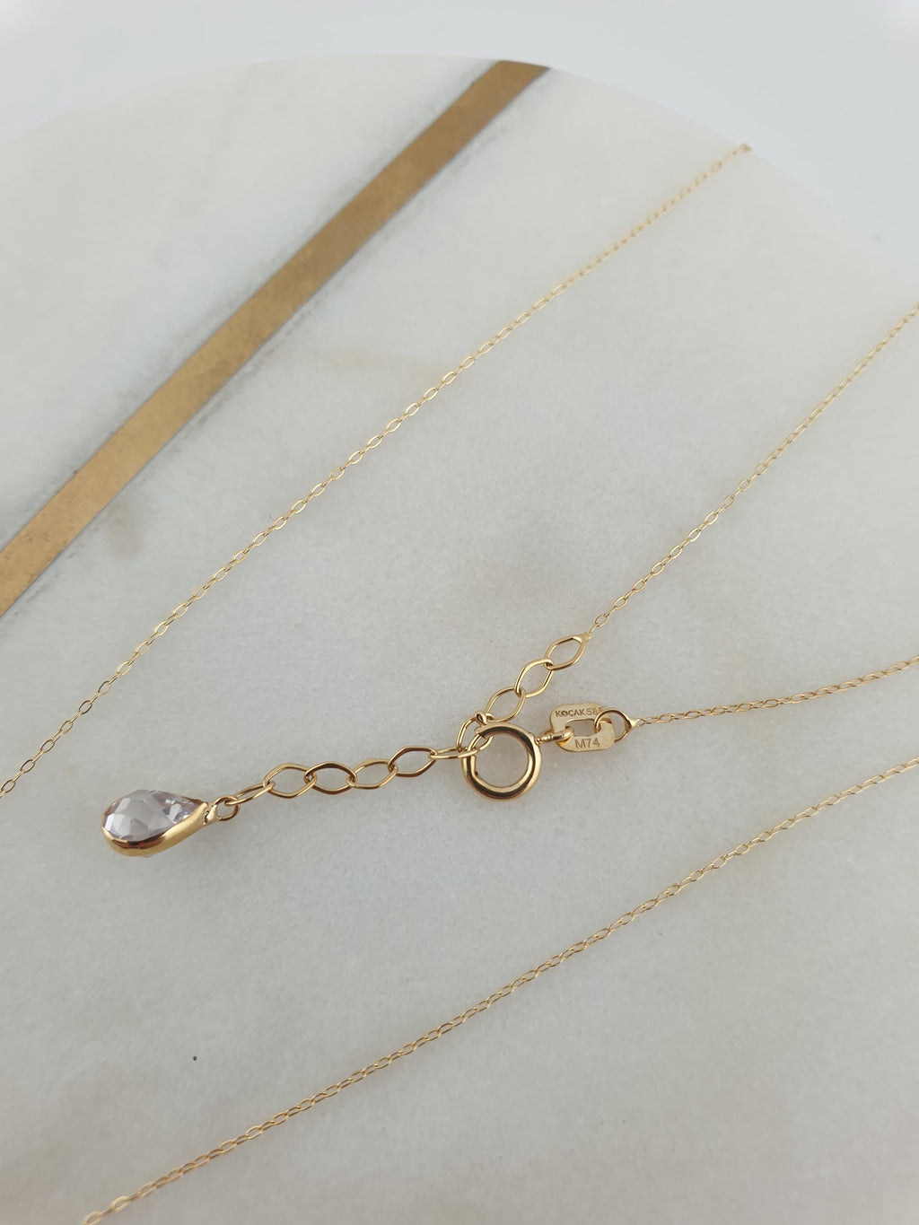 14K Gold Tiny Flower Pendant Necklace: Dainty Charm
