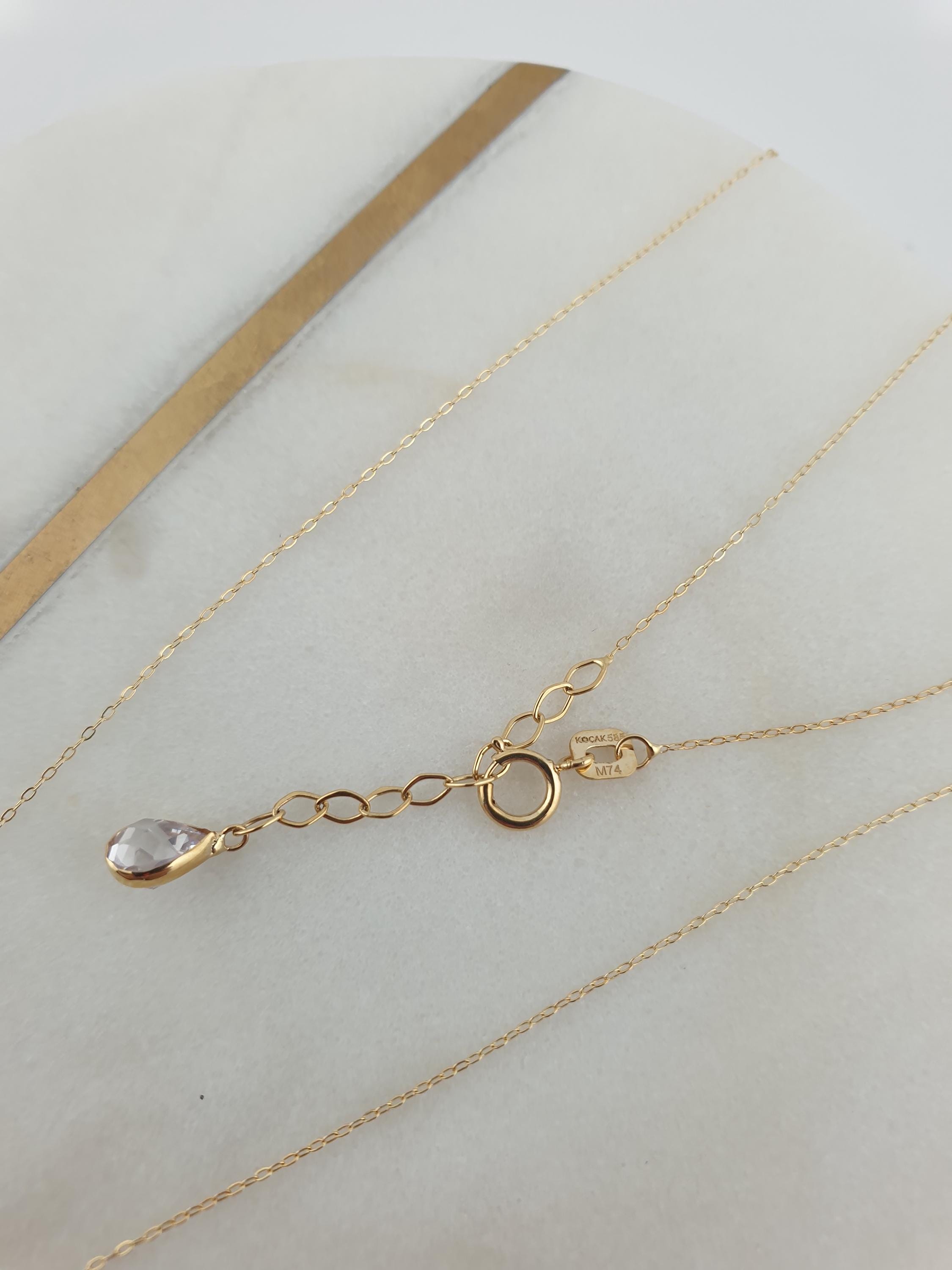 14K Gold Tiny Flower Pendant Necklace: Dainty Charm