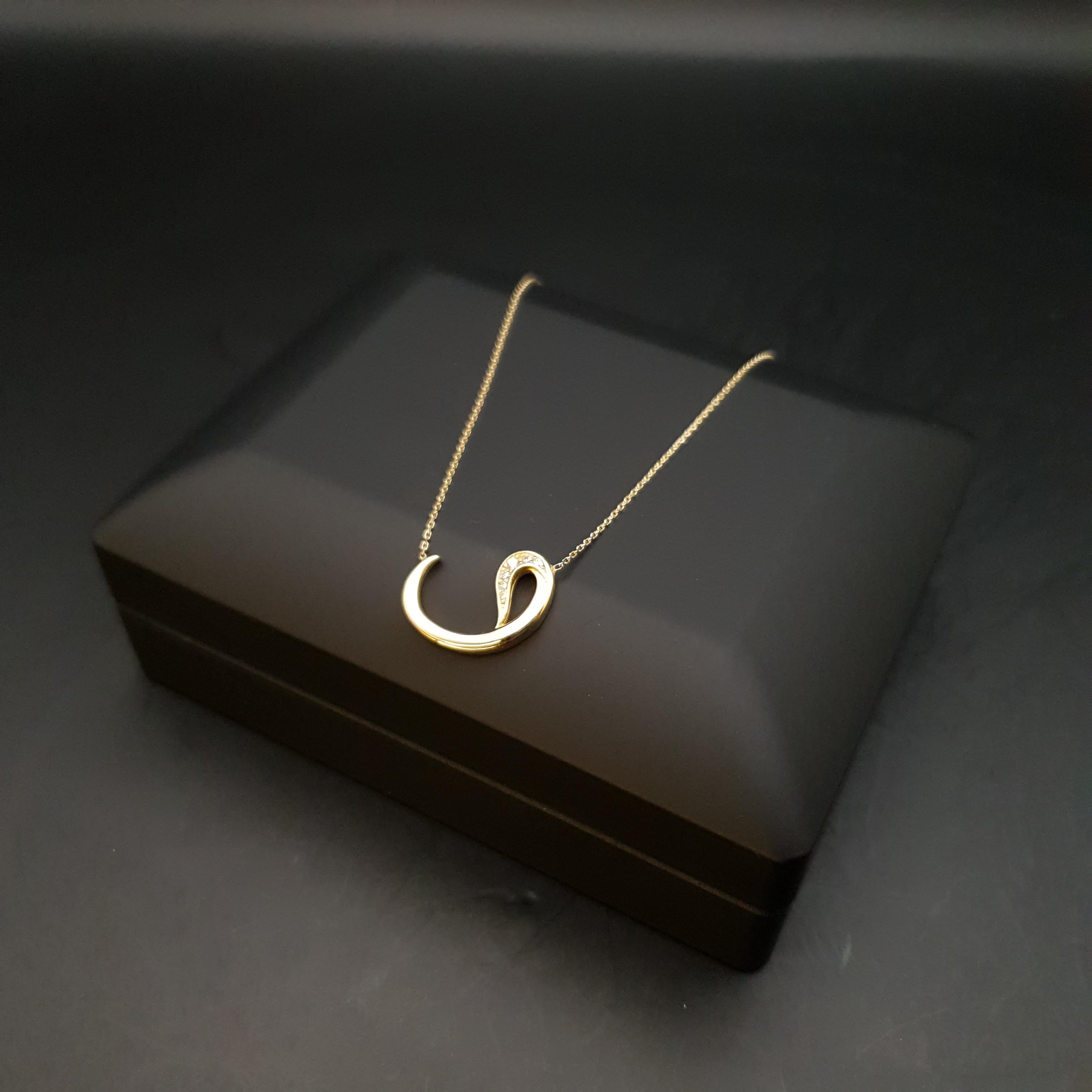 18K Gold Vav Letter Pendant Necklace - Persian Initial Jewelry