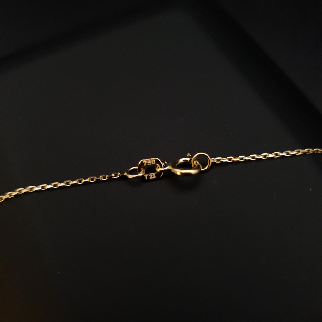 18K Gold Pomegranate Snowflake Necklace, Dainty Pendant