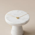 18K Real Gold U Letter Necklace - Minimalist Initial Pendant