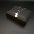18K Gold Angel Pendant Necklace, Charm Jewelry