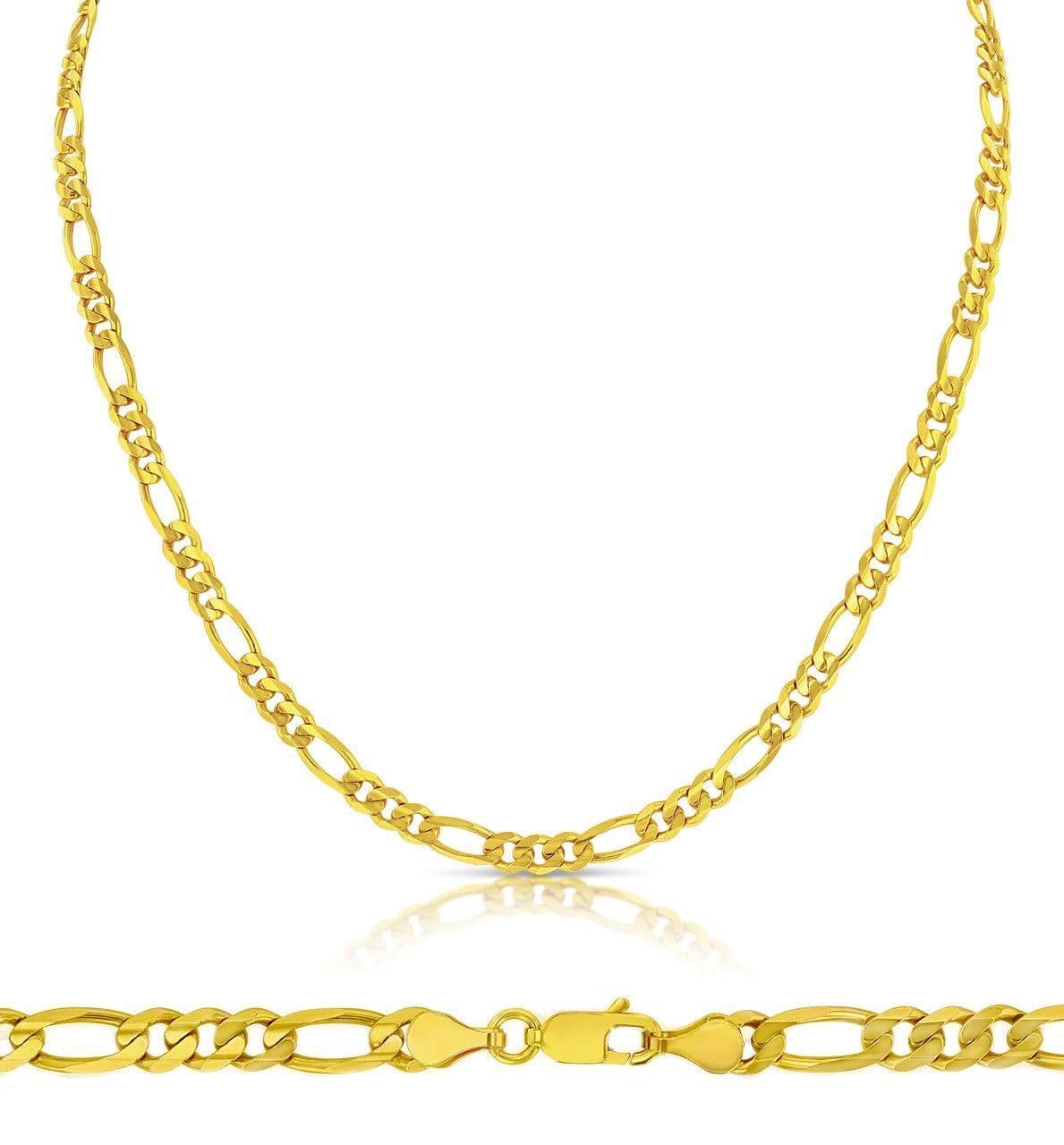 18K Real solid Gold Figaro chain, 20 inch lenght , 3.1mm, good for daily use