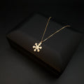 18K Gold Snowflake Pendant Necklace: Delicate Charm, 18 inch