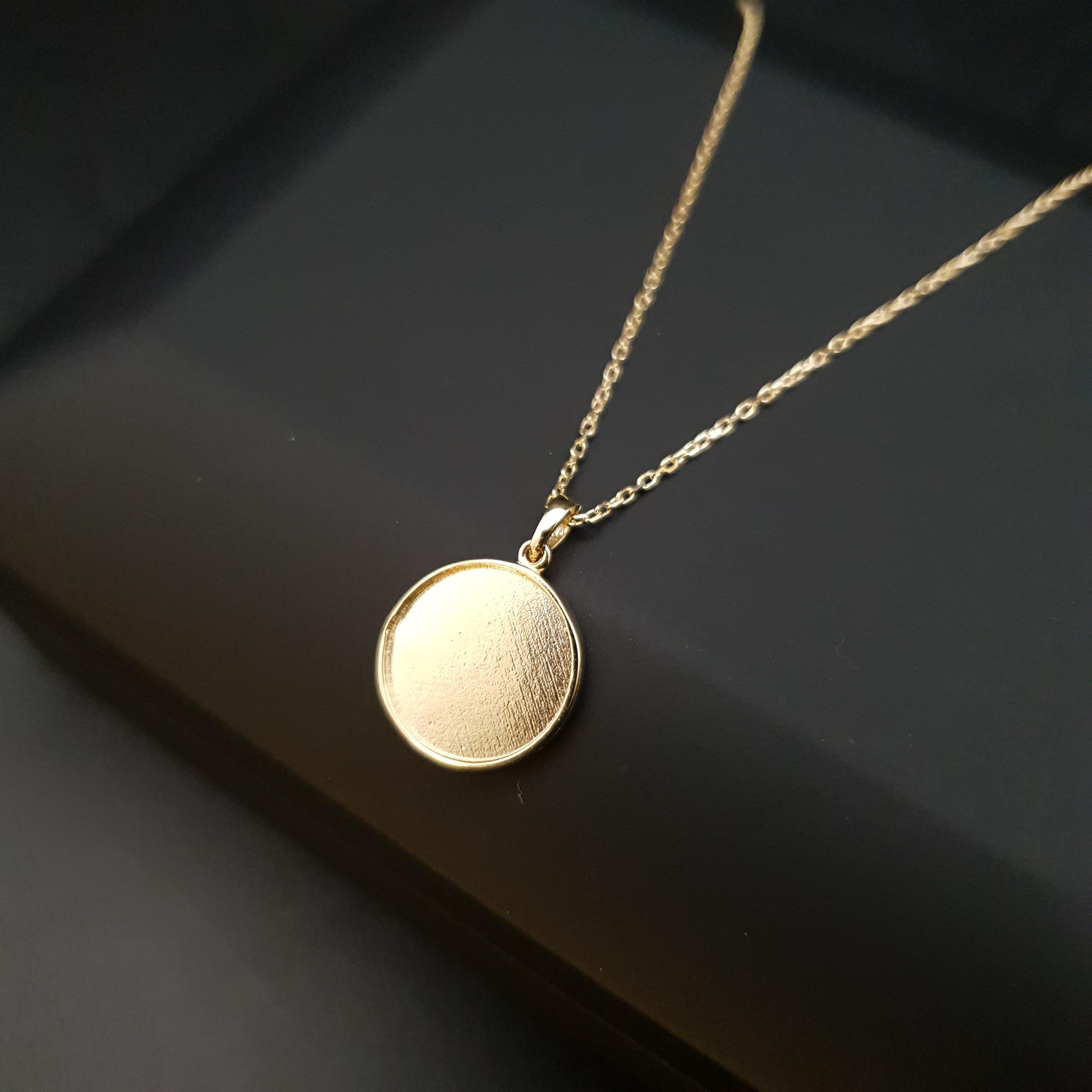 18K Gold Blue Evil Eye Pendant Necklace