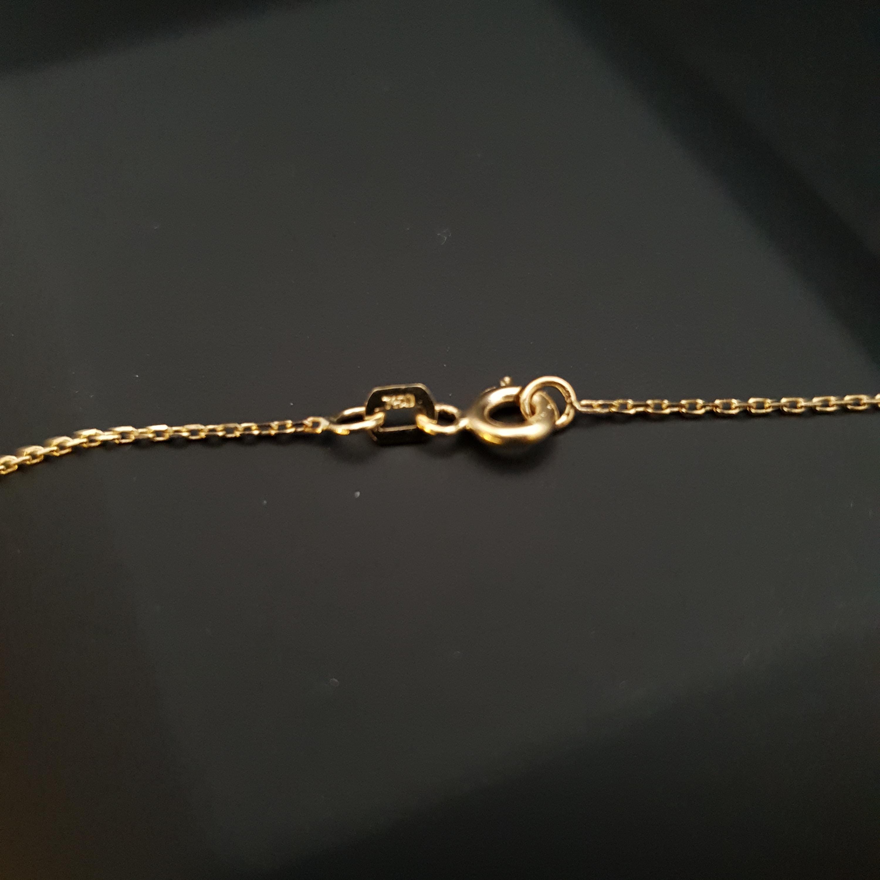 18K Gold Diamond Triangle Pendant Necklace: Geometric Charm