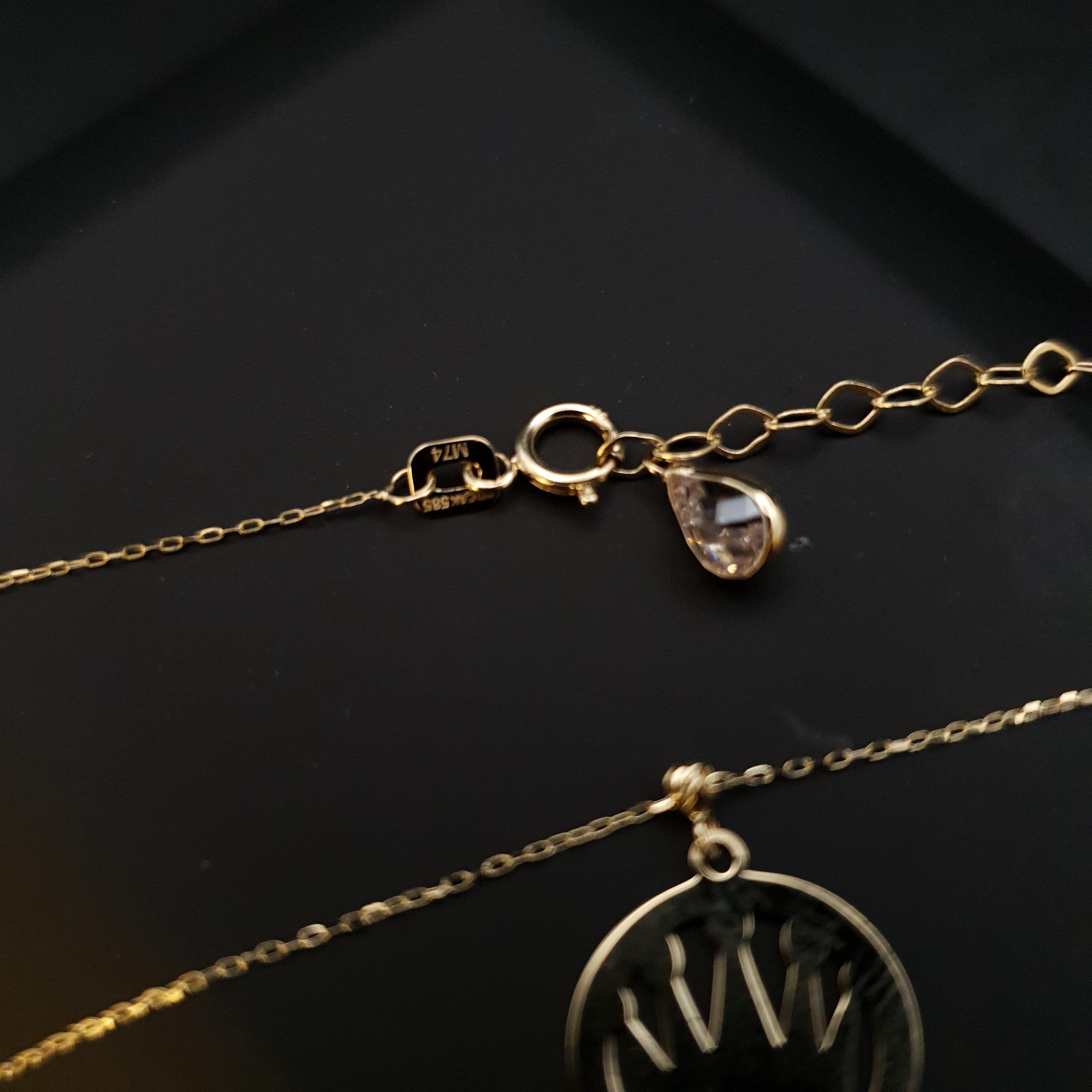 14K Gold Crown Pendant Necklace, Minimalist Charm