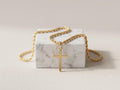 18k Real Gold Cross Necklace: 3mm Rope Chain, Nice Gift