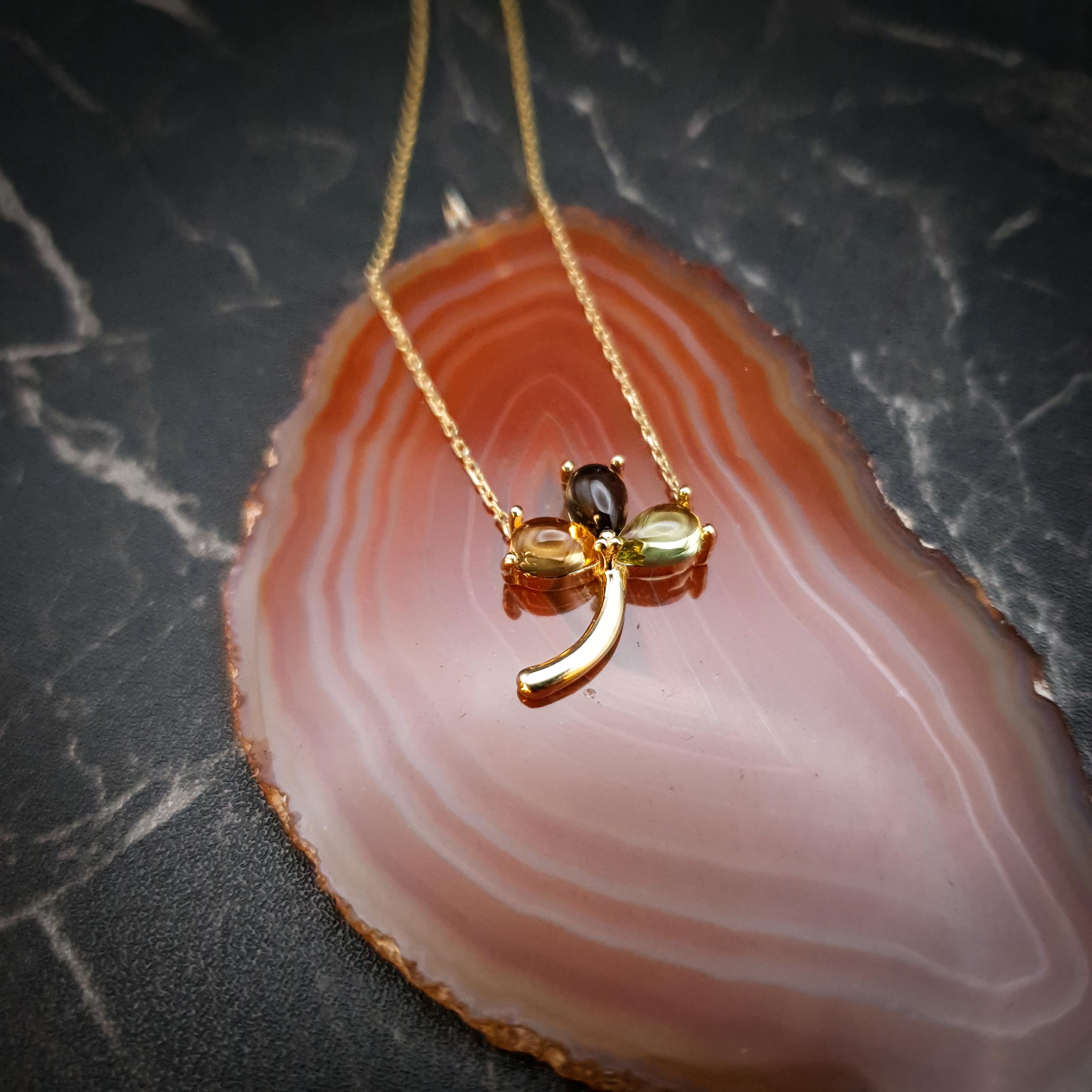 18K Gold Three Leaf Clover Necklace: Lucky Charm Pendant