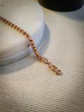 14K Gold Rose Bracelet, 8 inch length and 4mm thickness,