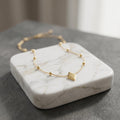 18K Gold Kite Necklace: Minimalist Geometric Pendant