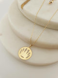 14K Gold Crown Pendant Necklace, Minimalist Charm