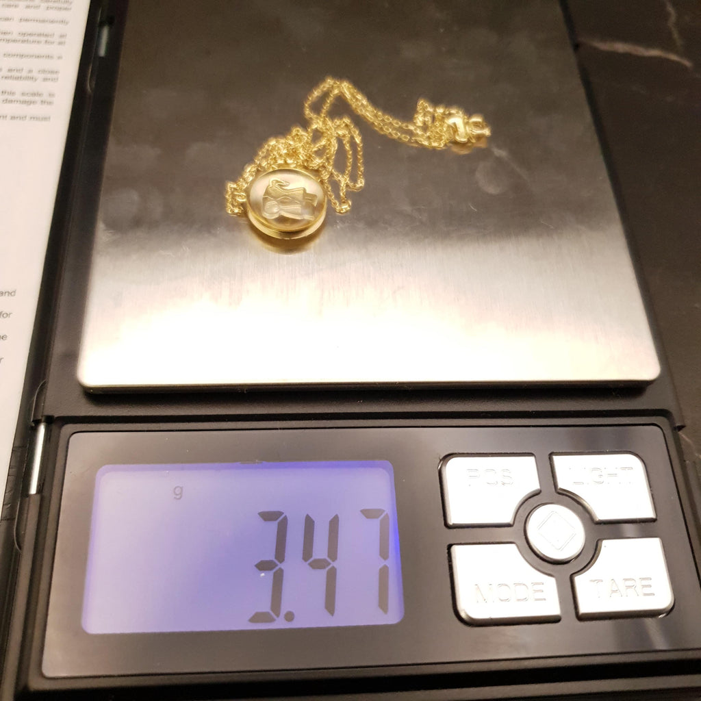 18K Gold Kiss Pendant Necklace: Love Story Gift