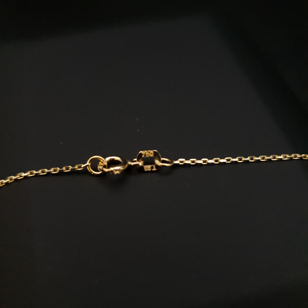 18K Gold Dragonfly Necklace with Heart Charms, Delicate Pendant