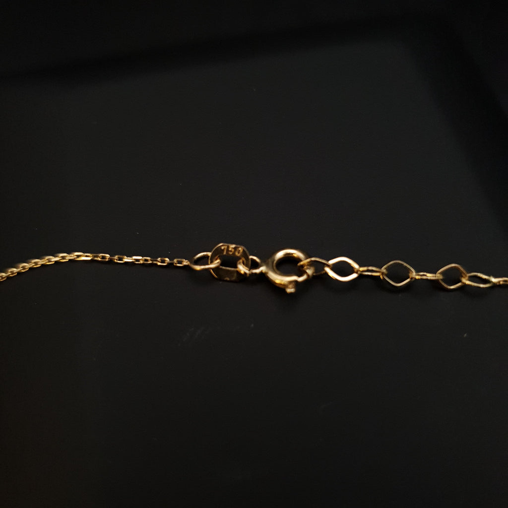 18K Gold North Star Pendant Necklace - 18 inch