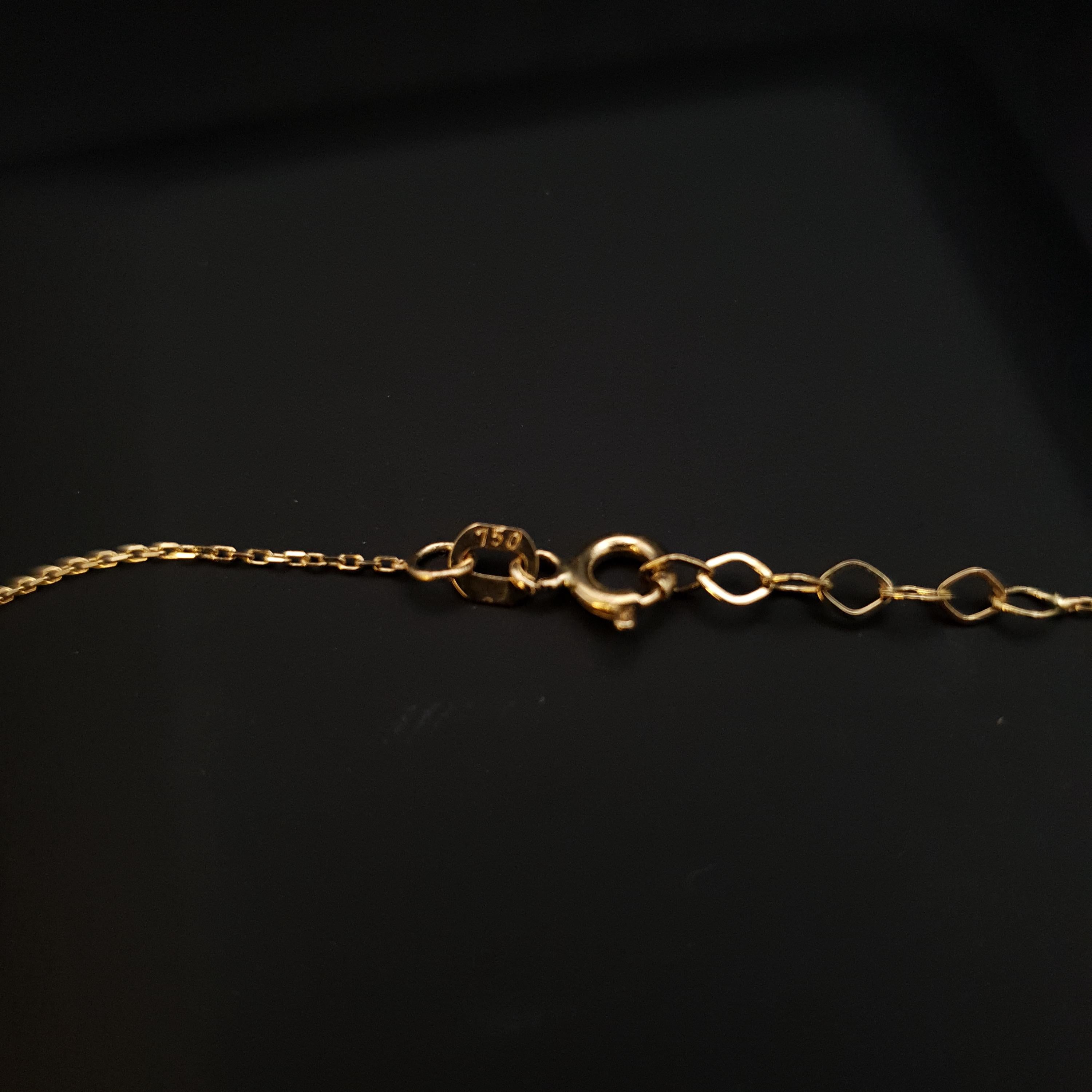 18K Gold North Star Pendant Necklace - 18 inch