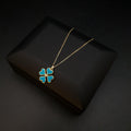 18K Gold Four Leaf Clover Necklace: Lucky Charm Pendant