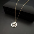 18k Gold Octagon Necklace: Chakra Pendant
