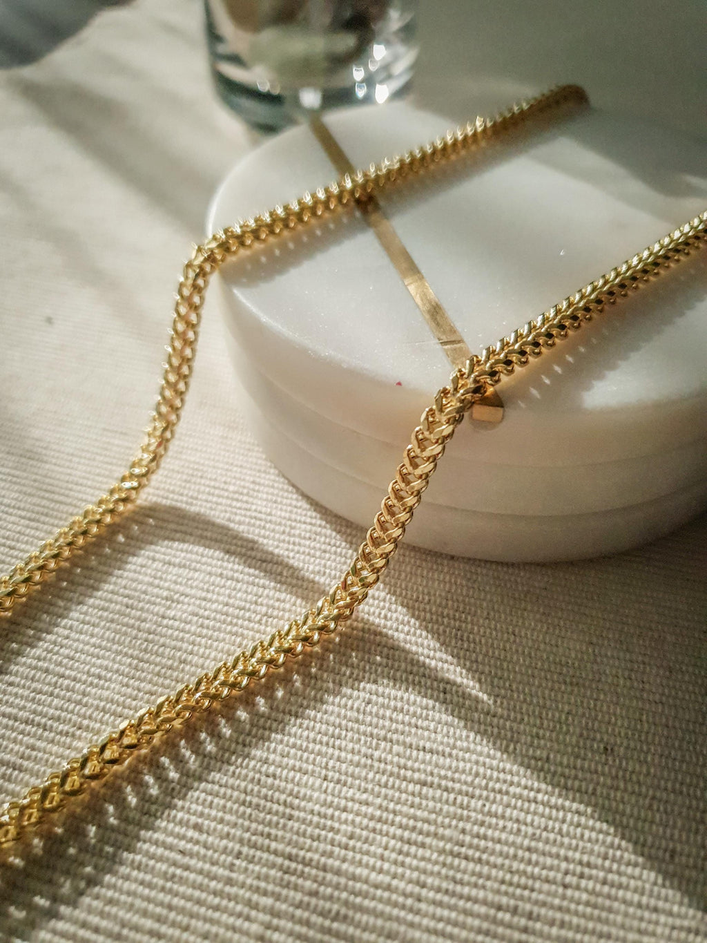14k Solid Gold Diamond Cut Franco Chain Necklace (4.40mm, 20-21.5-24")
