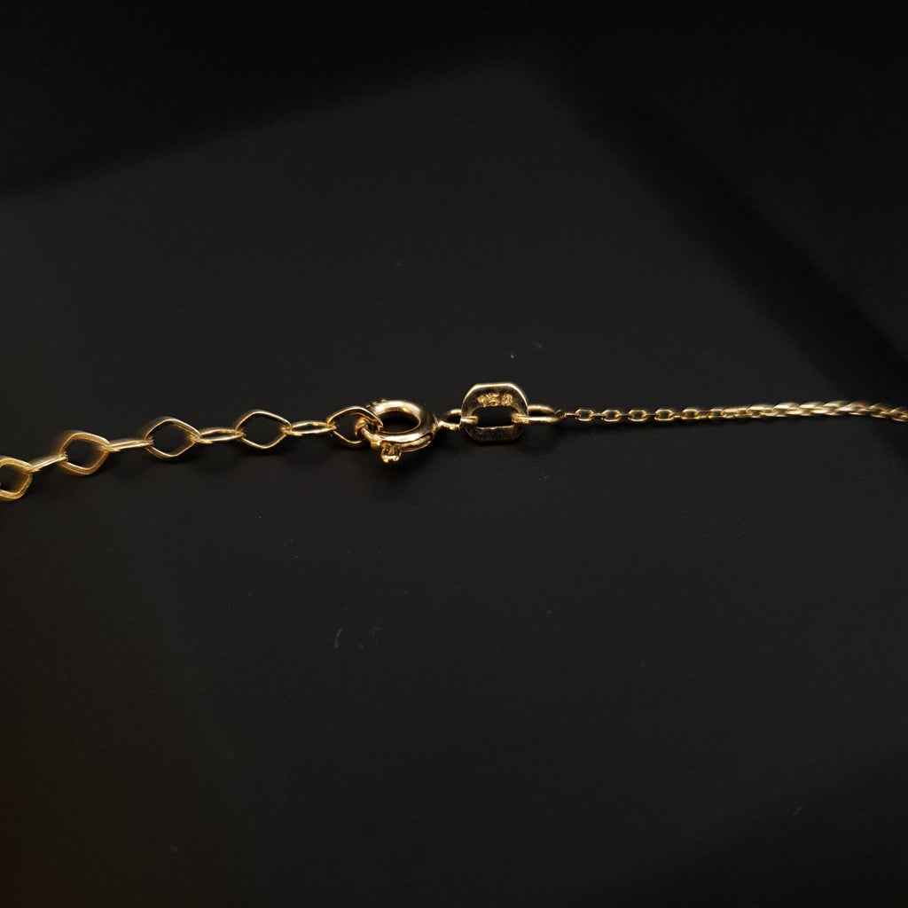 18K Gold Diamond Crown Pendant Necklace - Princess Charm