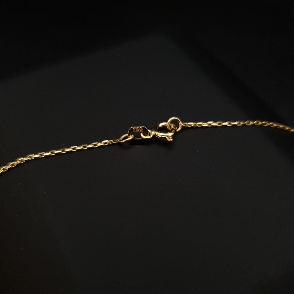 18K Gold Angel Pendant Necklace, Charm Jewelry