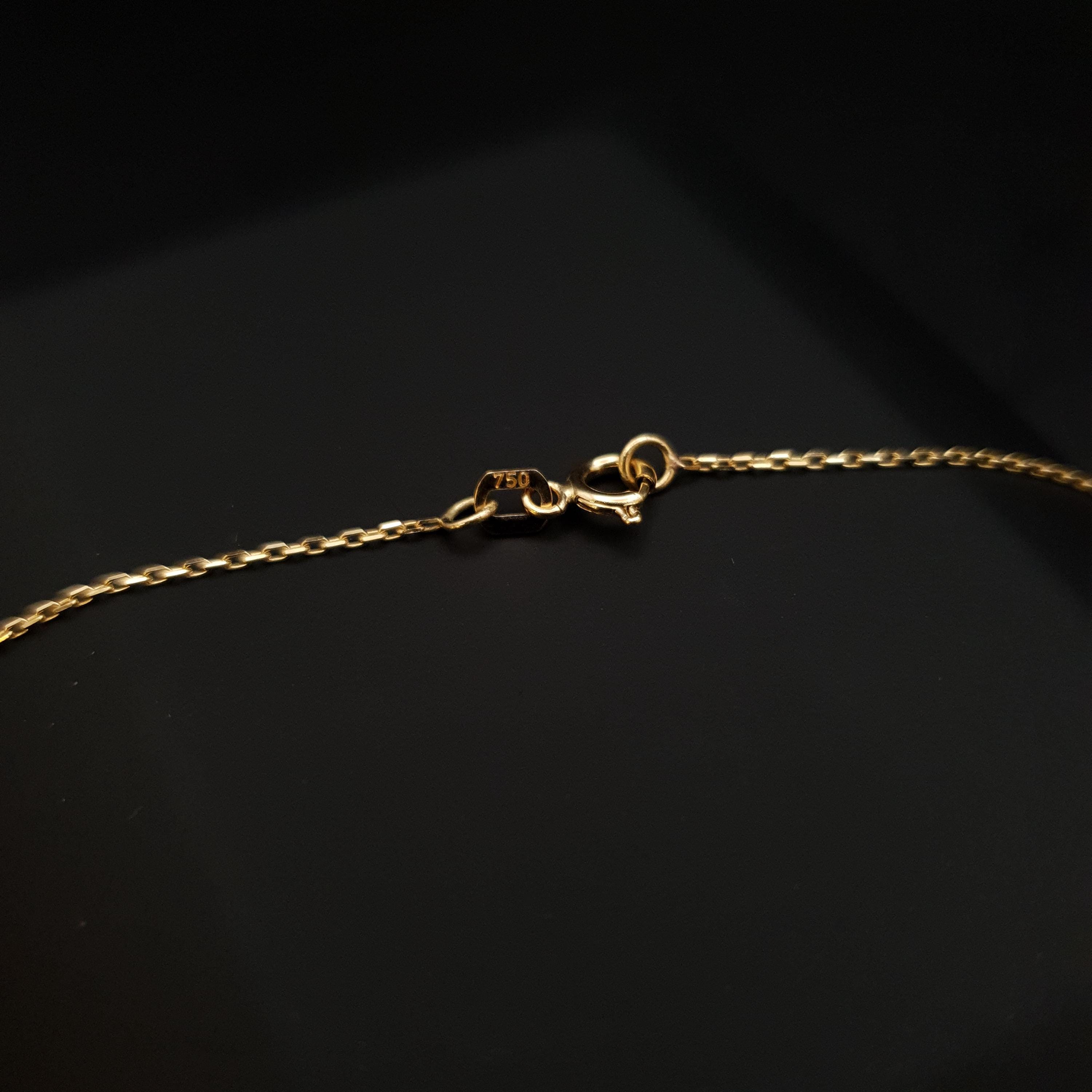 18K Gold Angel Pendant Necklace, Charm Jewelry