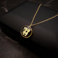 18K Gold Kiss Pendant Necklace: Love Story Gift