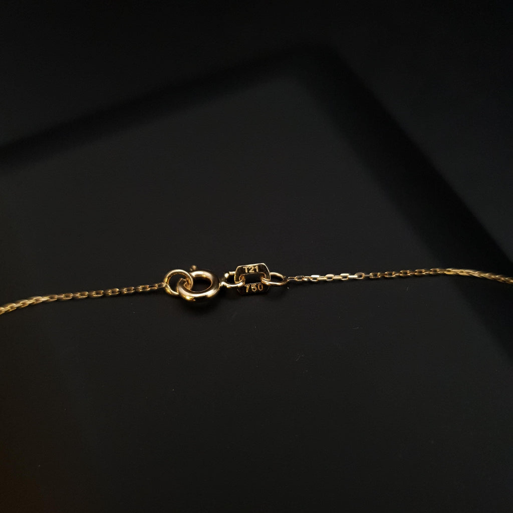 18K Gold Flower of Life Necklace: Turquoise Pendant, 17 inch