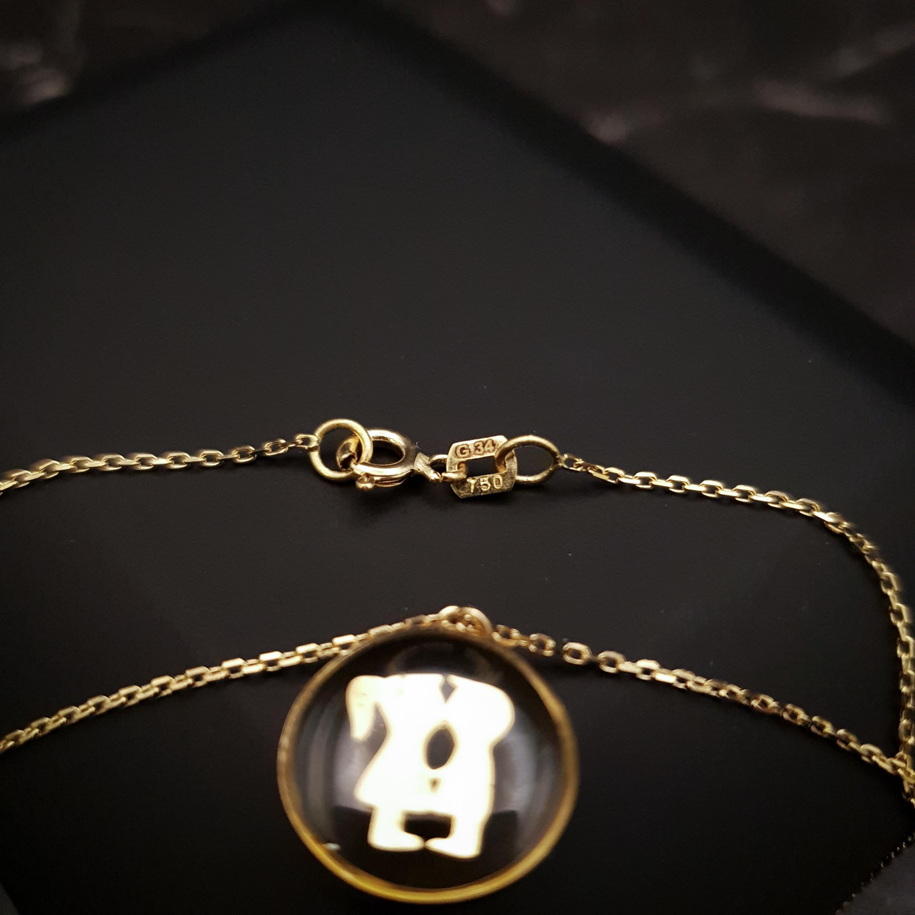 18K Gold Kiss Pendant Necklace: Love Story Gift