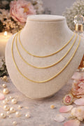 14K Solid Real Gold Box Chain Necklace 2mm, Unisex