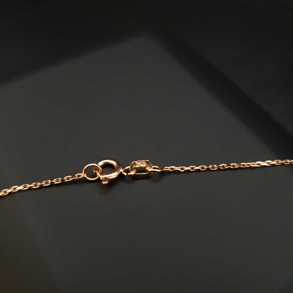 18K Gold Queen Crown Necklace: Black Diamond Pendant