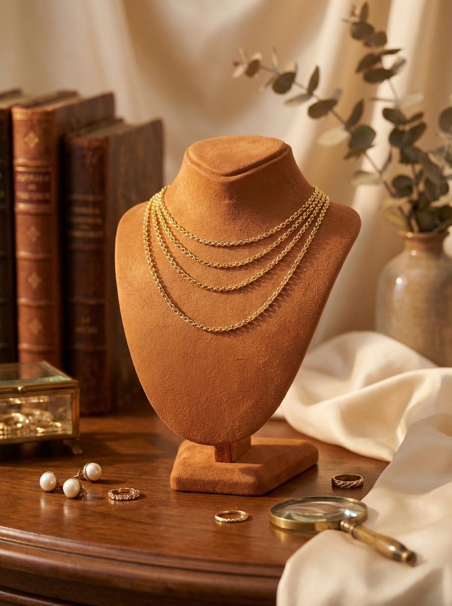 14k Real Gold Rolo Chain Necklace - 3.5mm, Unisex