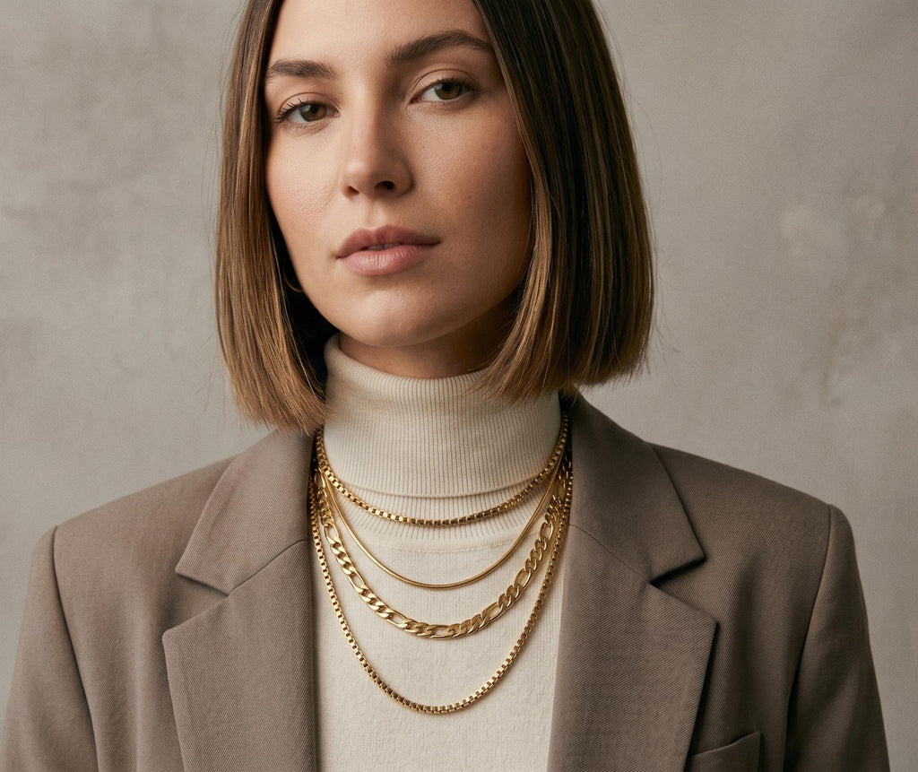 18k Solid Gold Box Chain Necklace, 2mm thickness
