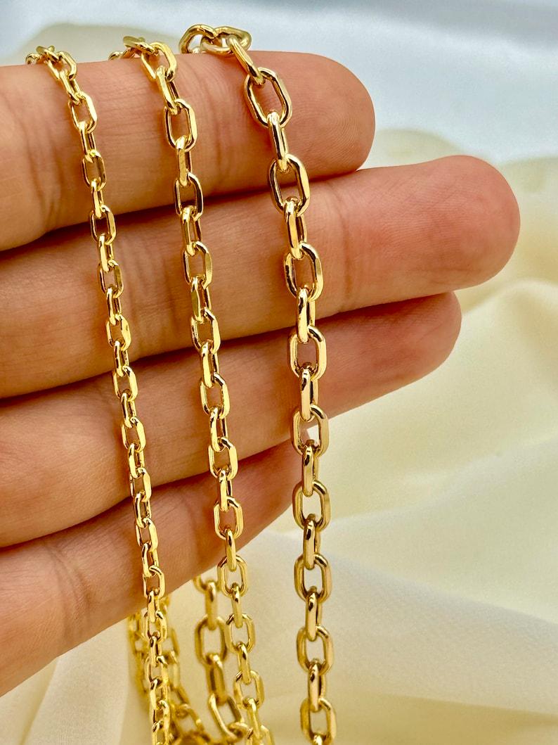 14k Gold Cable Chain Necklace: Layering, Trending Jewelry, Lobster Clasp