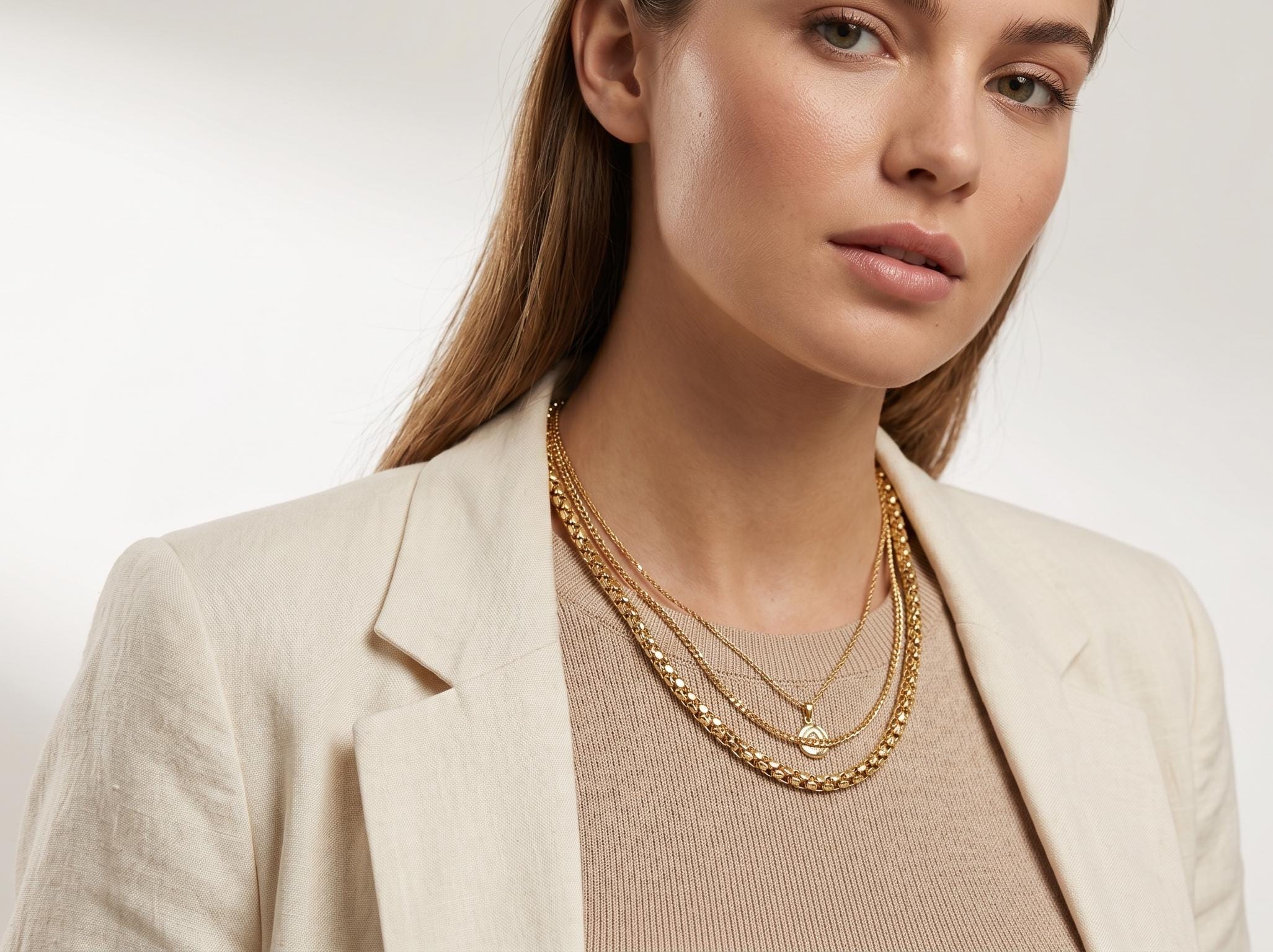 14K Real Gold Popcorn Chain  Necklace: Diamond Cut Link, 2.3MM