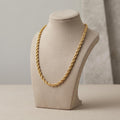 18K Gold Rope Chain: Diamond Cut Bracelet or Necklace, 4mm