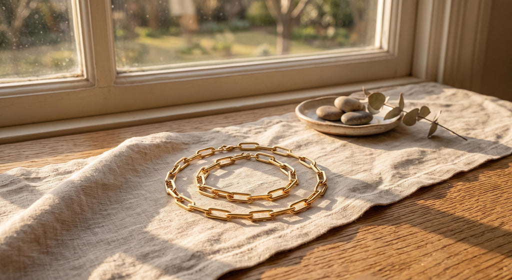 14k Gold Cable Chain Necklace: Layering, Trending Jewelry, Lobster Clasp