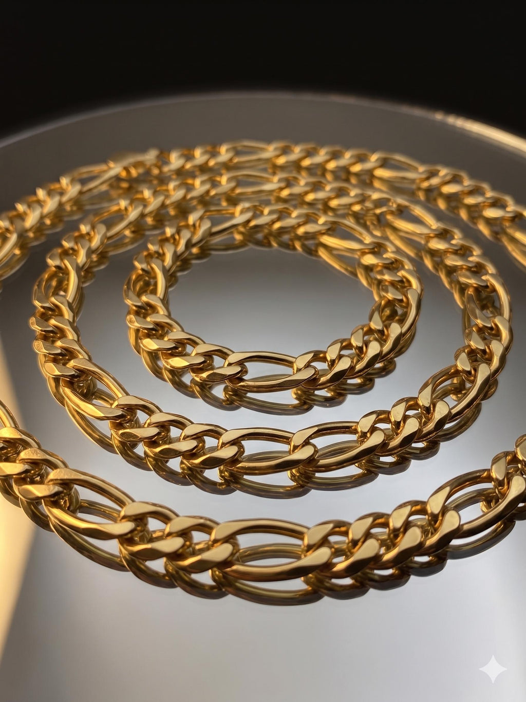 14k Gold Figaro Chain Necklace, 6MM