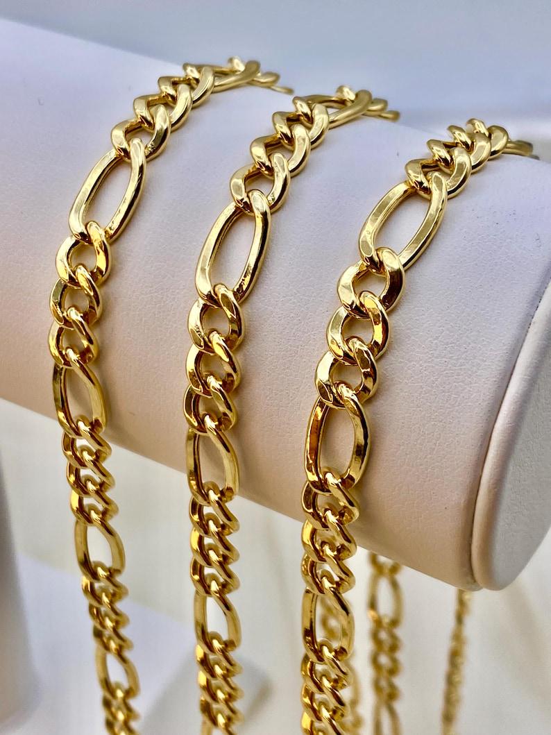 14k Gold Figaro Chain Necklace, 6MM